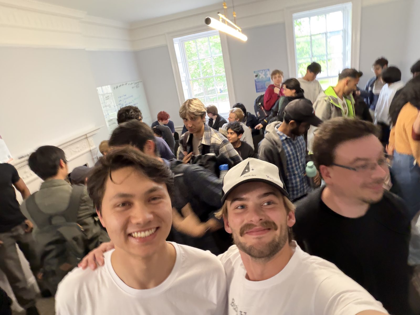 Group selfie in the hack room