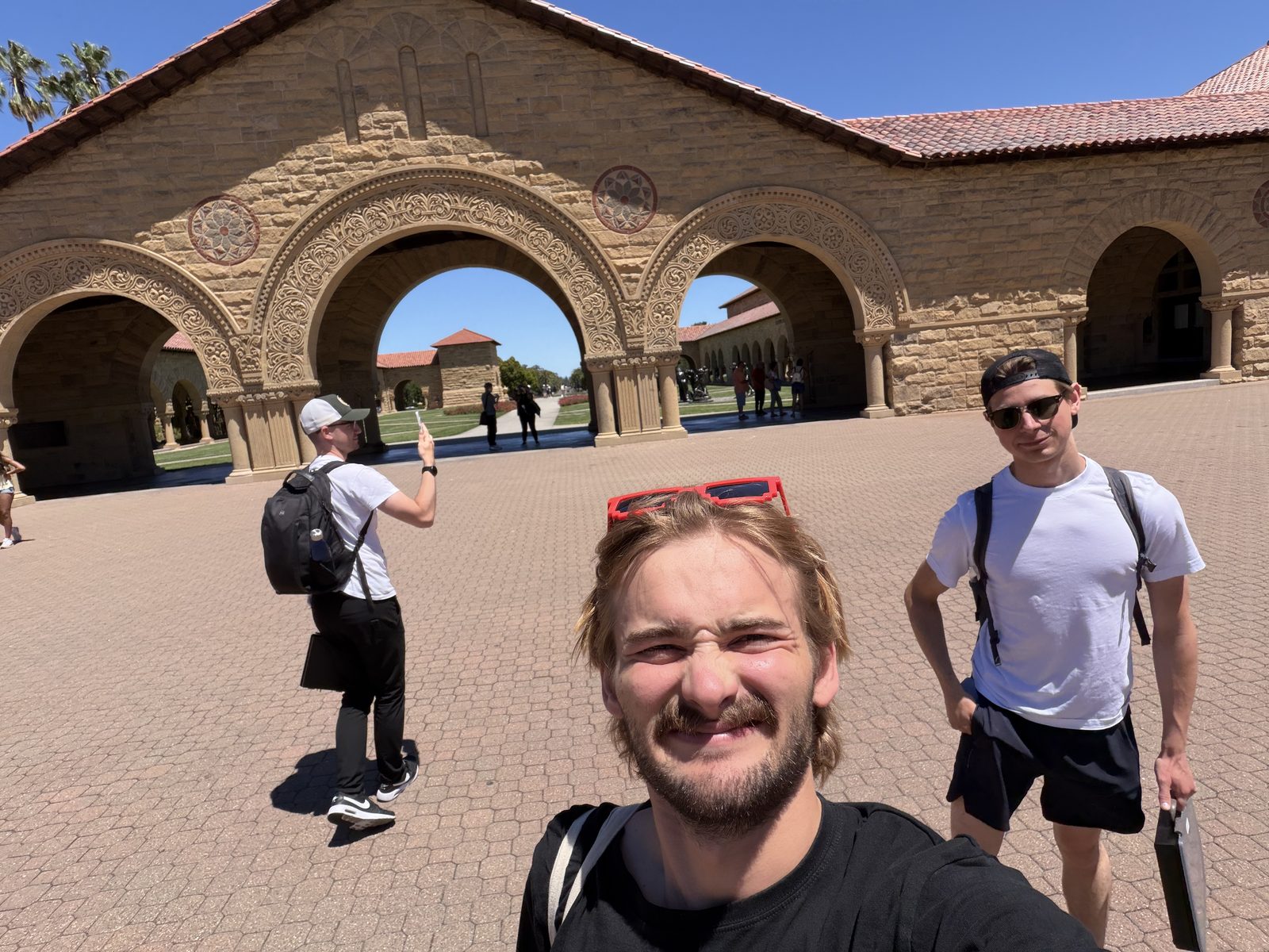 At the Main Quad arches